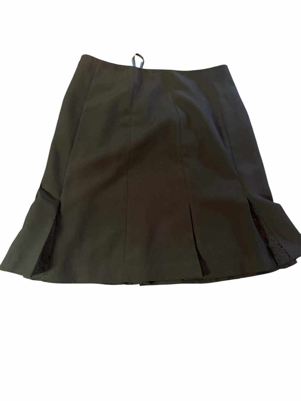 Karl Lagerfeld Black A-Line Skirt with Lace Panels